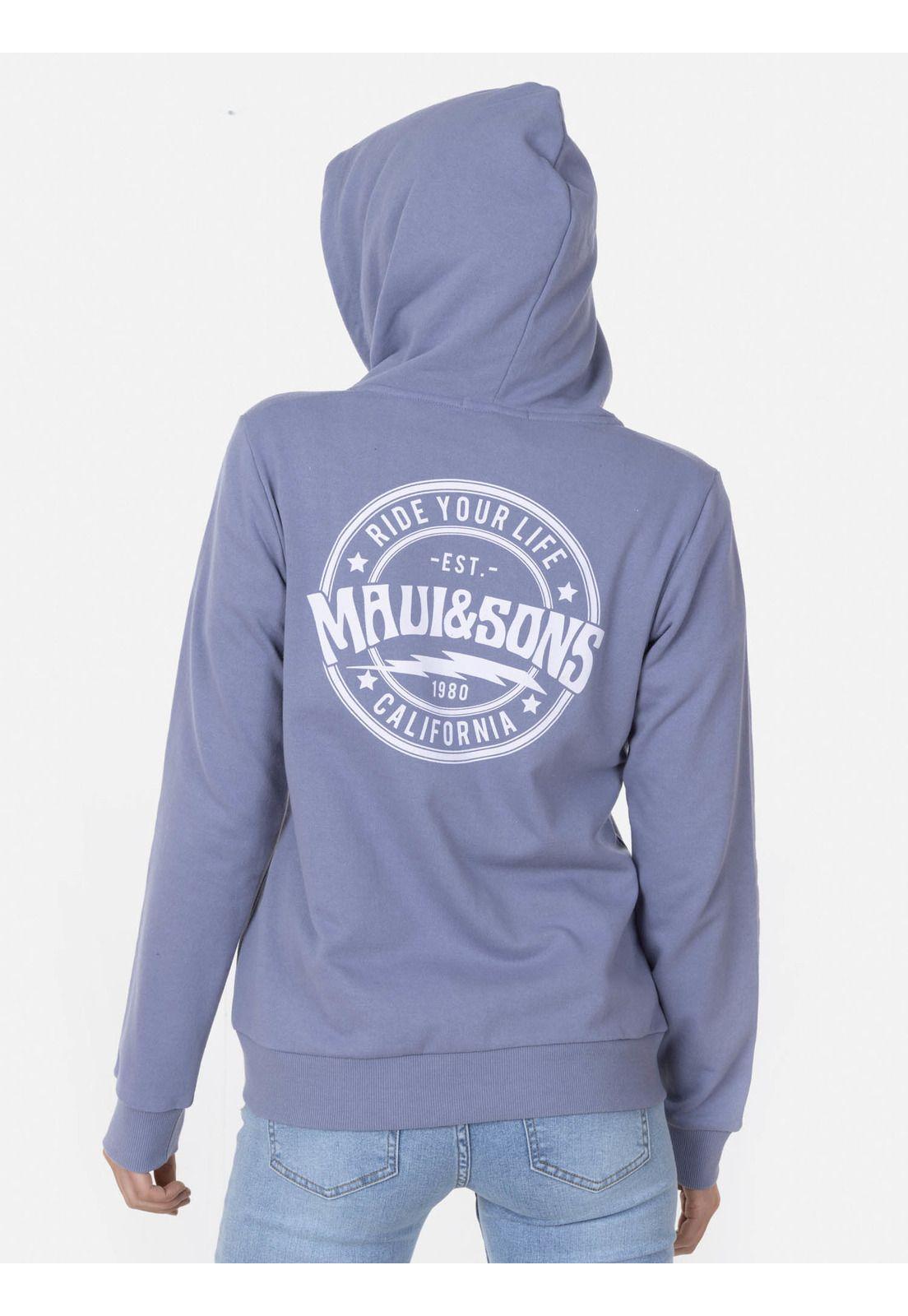 Poleron Fullzipper RIDE YOUR POWER FZ Mujer Azul Maui and Sons-1