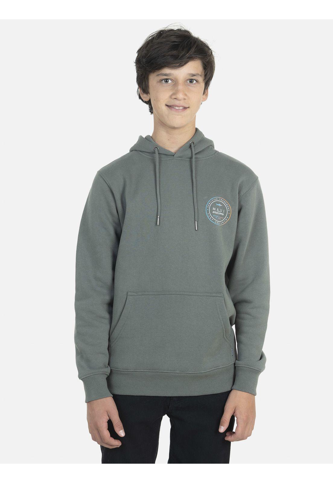 Poleron Juvenil YOUNG SHARK HOODIE Verde Maui and Sons-0