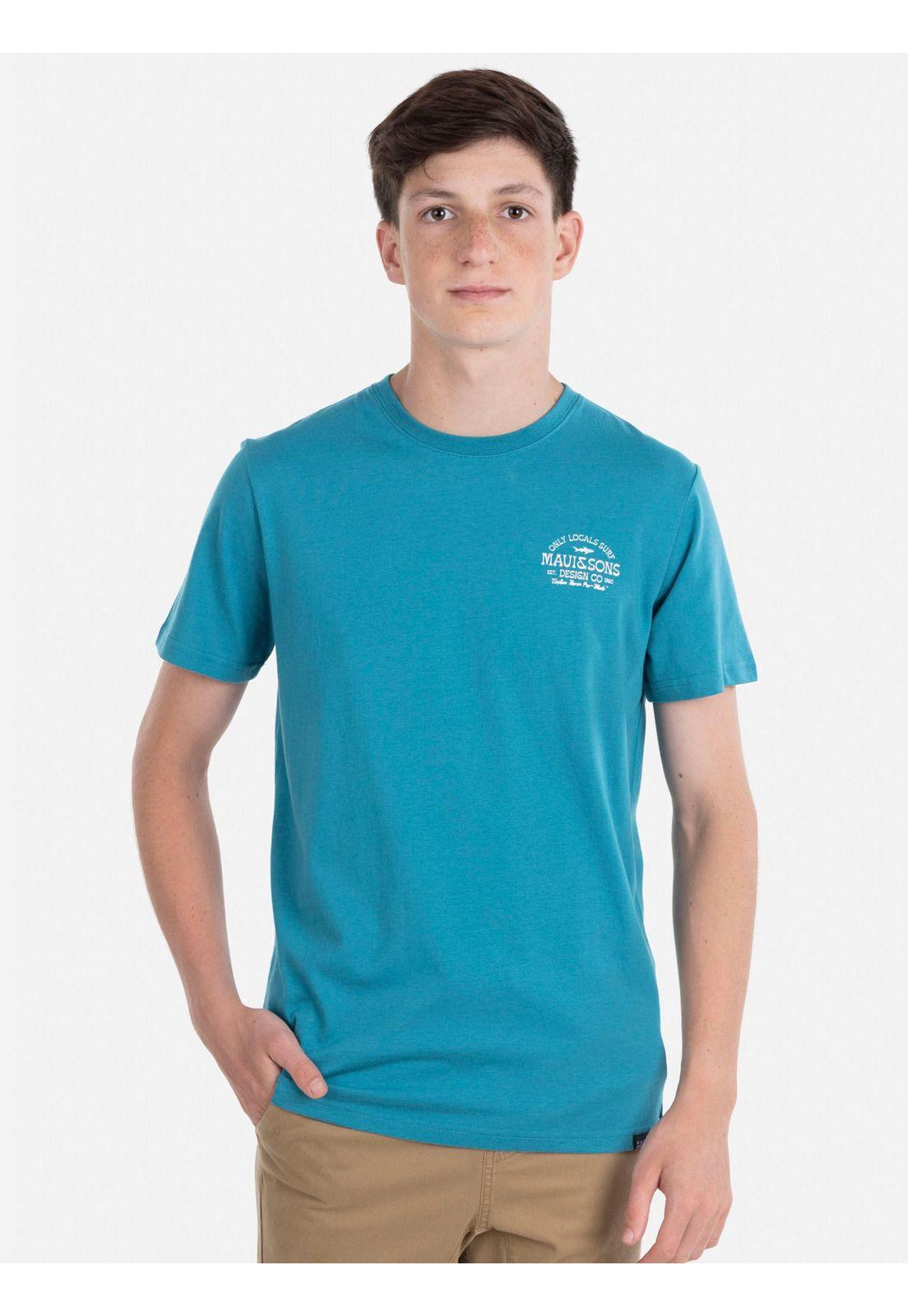 Polera GRADIENT SHARK SS TEE Juvenil Gris Maui and Sons-0