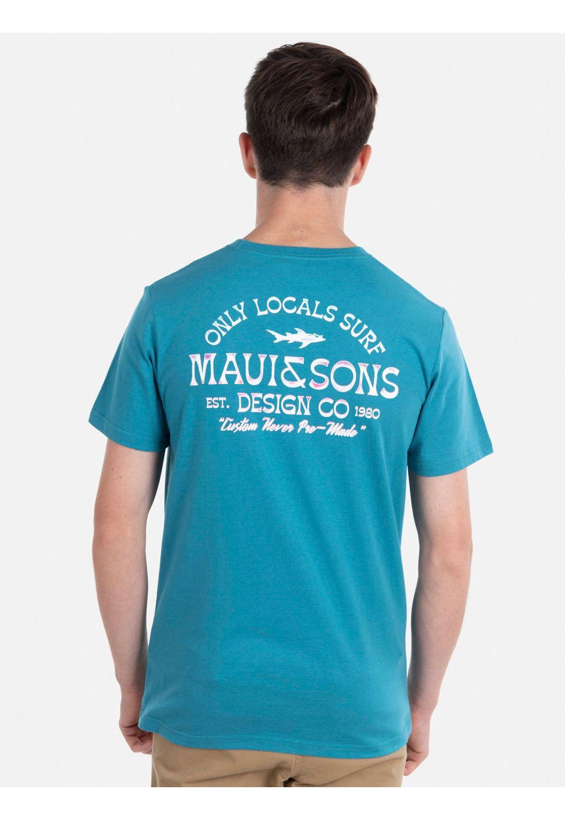 Polera GRADIENT SHARK SS TEE Juvenil Gris Maui and Sons-1