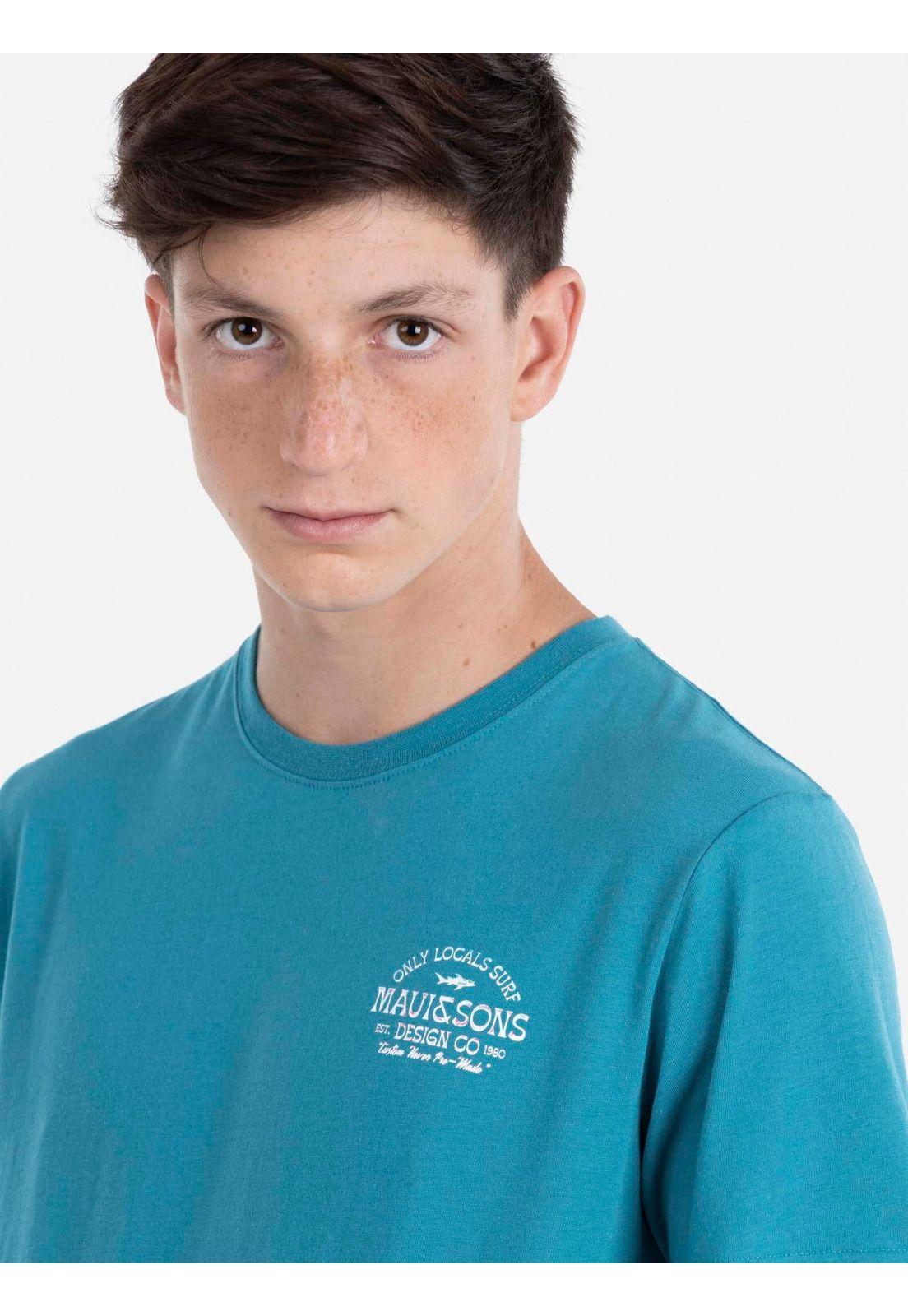 Polera GRADIENT SHARK SS TEE Juvenil Gris Maui and Sons-3