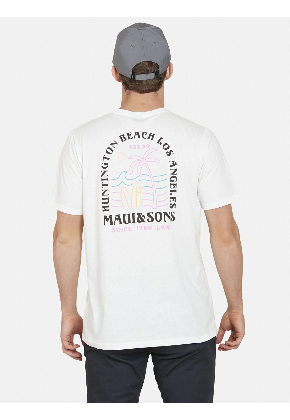 Polera HUNTINGTON SURF Hombre Blanco Maui and Sons-1