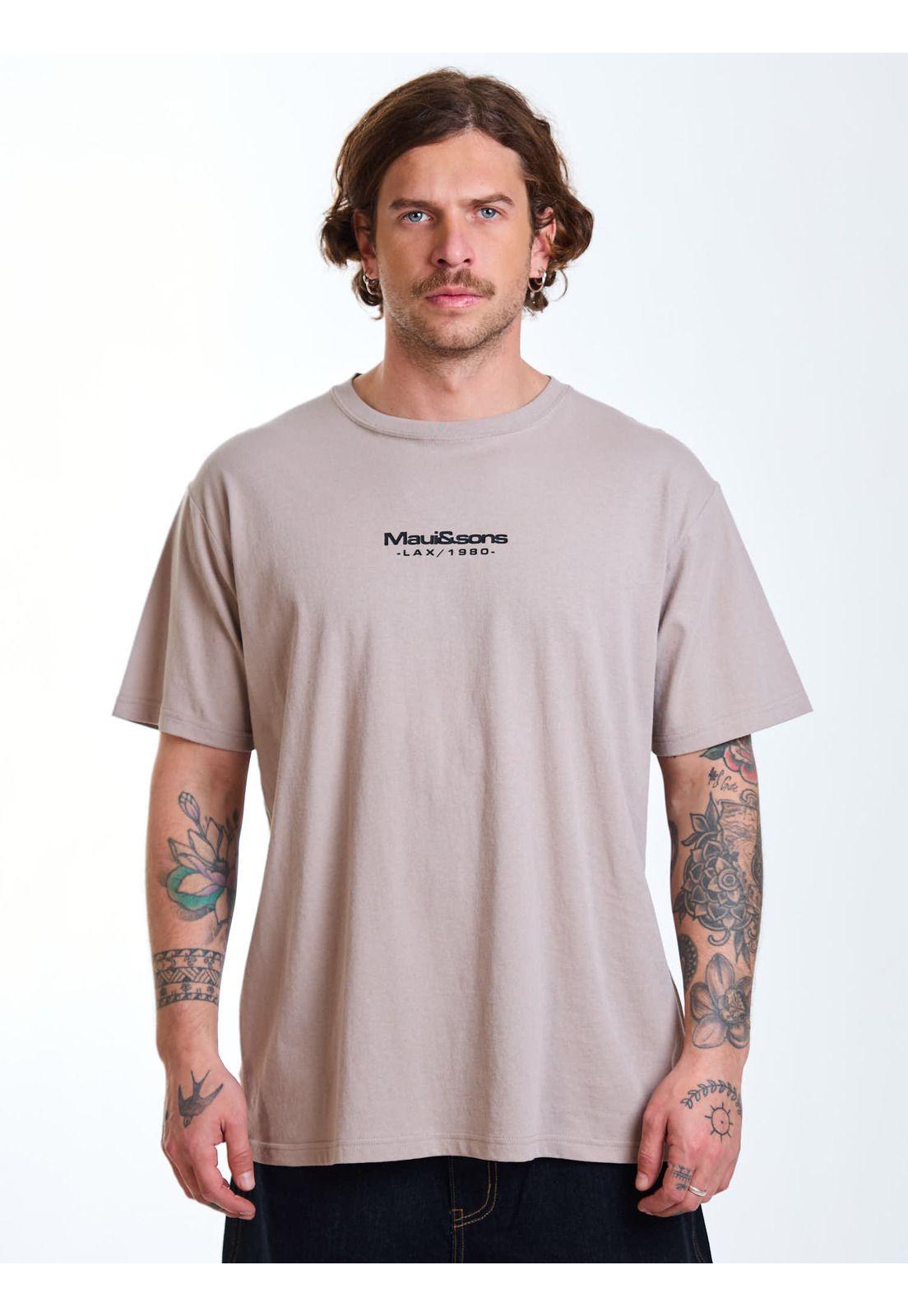 Polera MC Essential Beige Hombre Maui and Sons-0