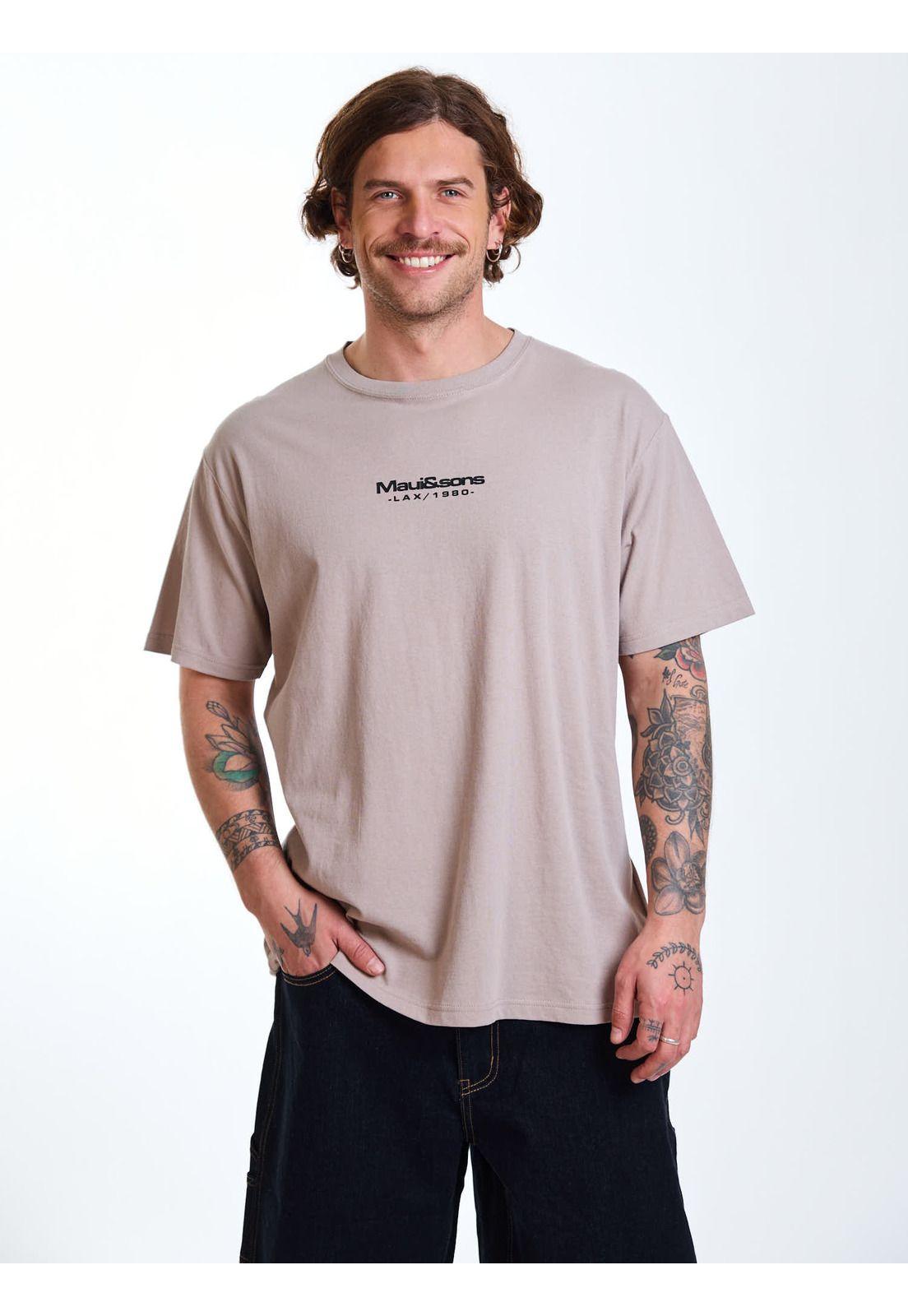 Polera MC Essential Beige Hombre Maui and Sons-5