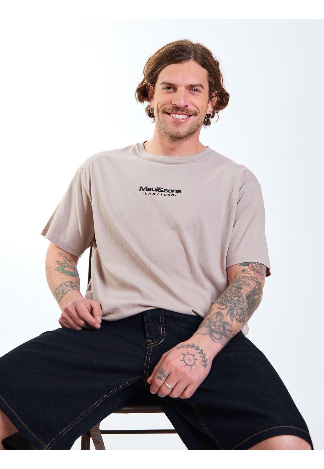 Polera MC Essential Beige Hombre Maui and Sons-6