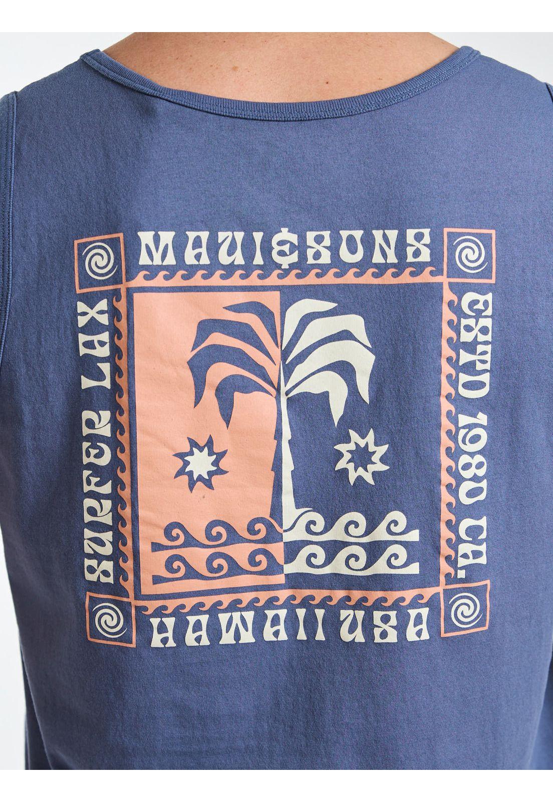 Polera SM Surfer Lax Celeste Hombre Maui and Sons-3