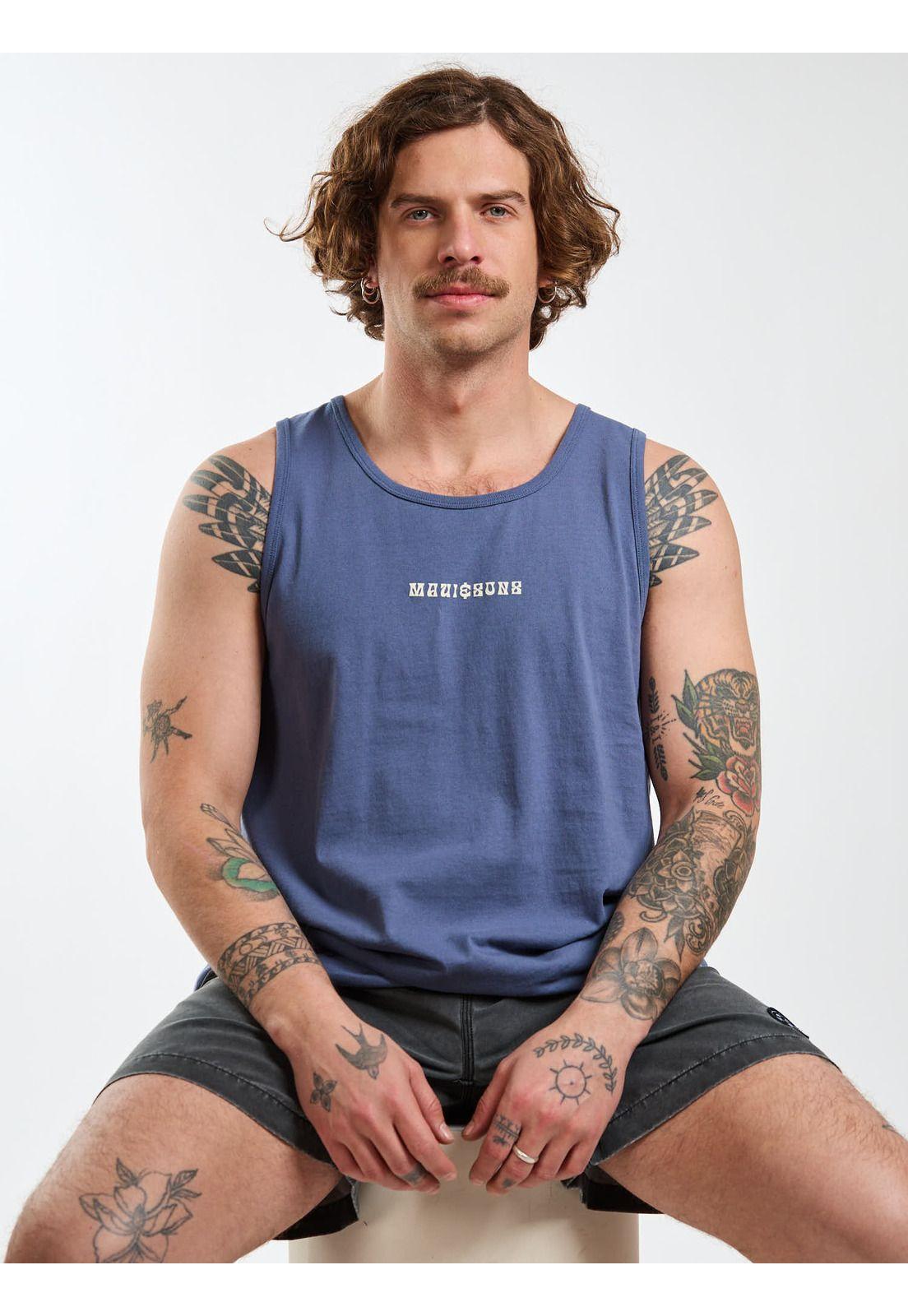 Polera SM Surfer Lax Celeste Hombre Maui and Sons-7