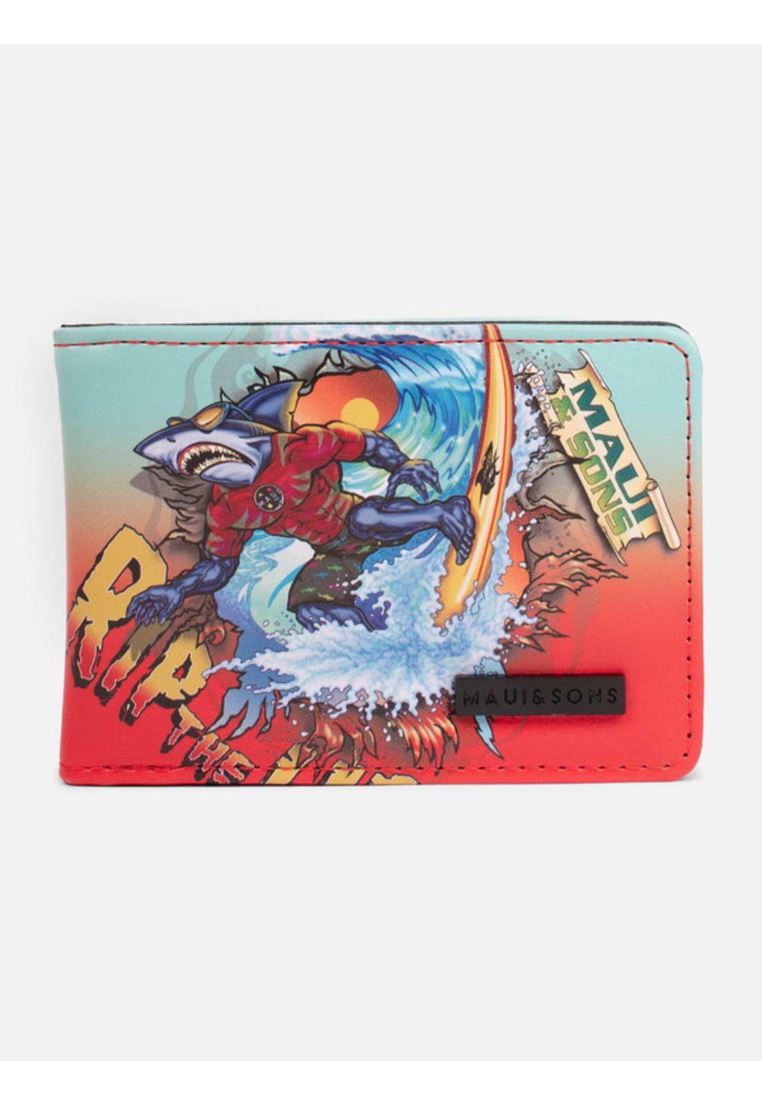 Billetera Shark Surf Rip Multicolor Niño Maui and sons-0