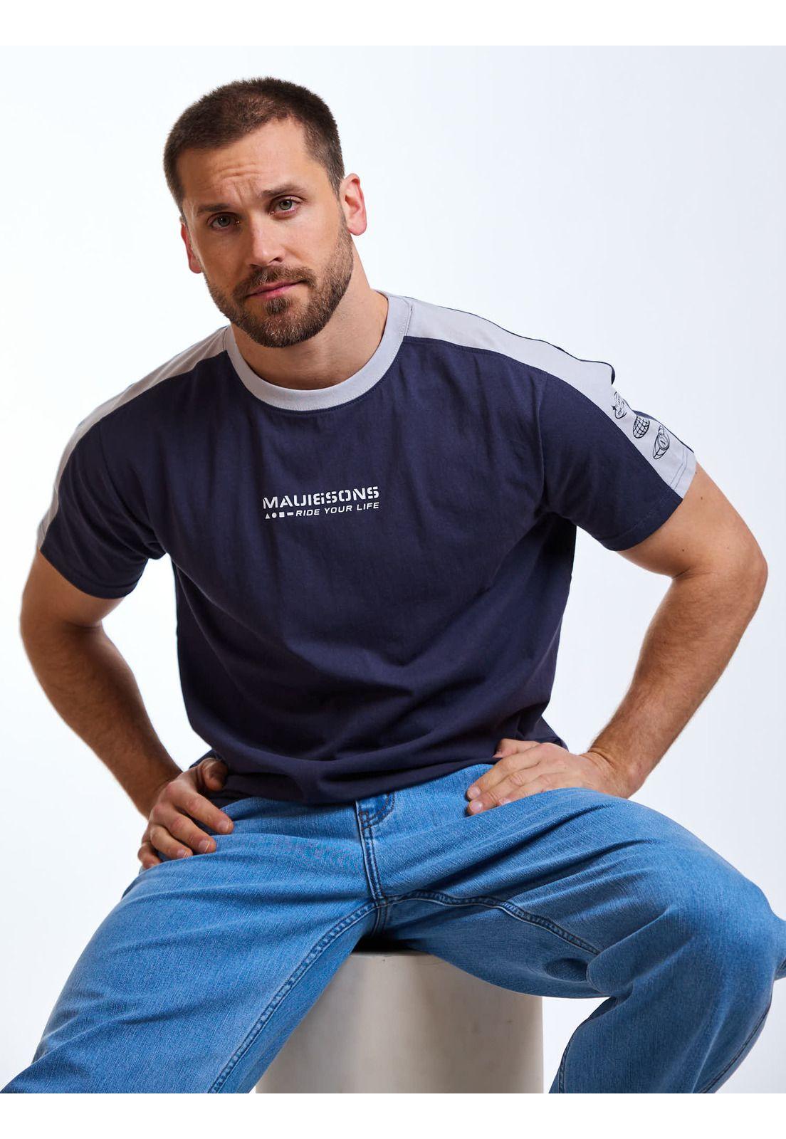 Polera MC Salty Gris Hombre Maui and Sons-6