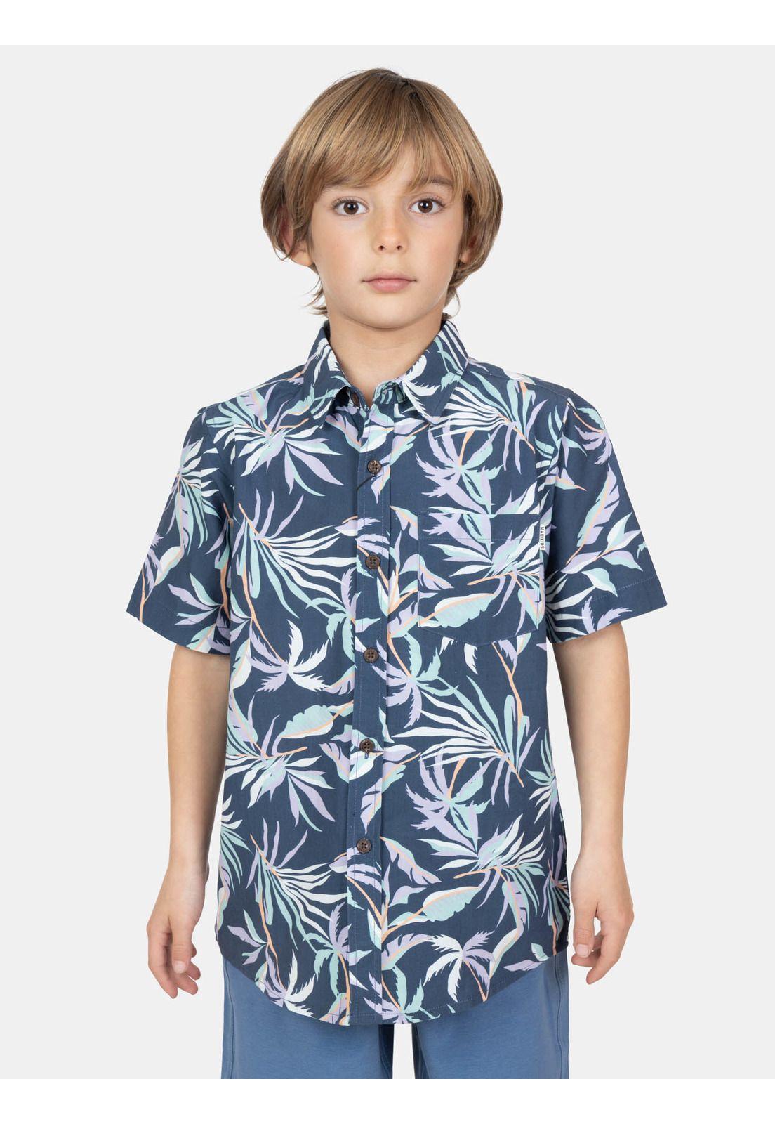 Camisa MC Aquaira Multicolor Infantil Maui And Sons-0
