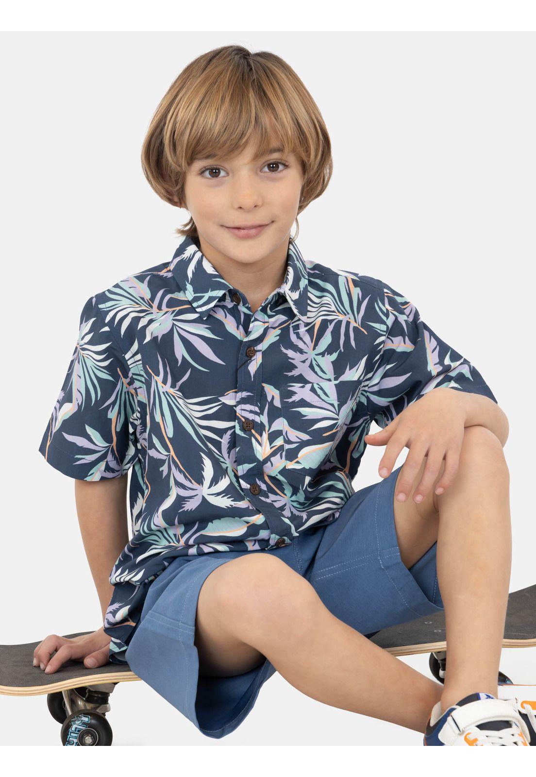 Camisa MC Aquaira Multicolor Infantil Maui And Sons-3