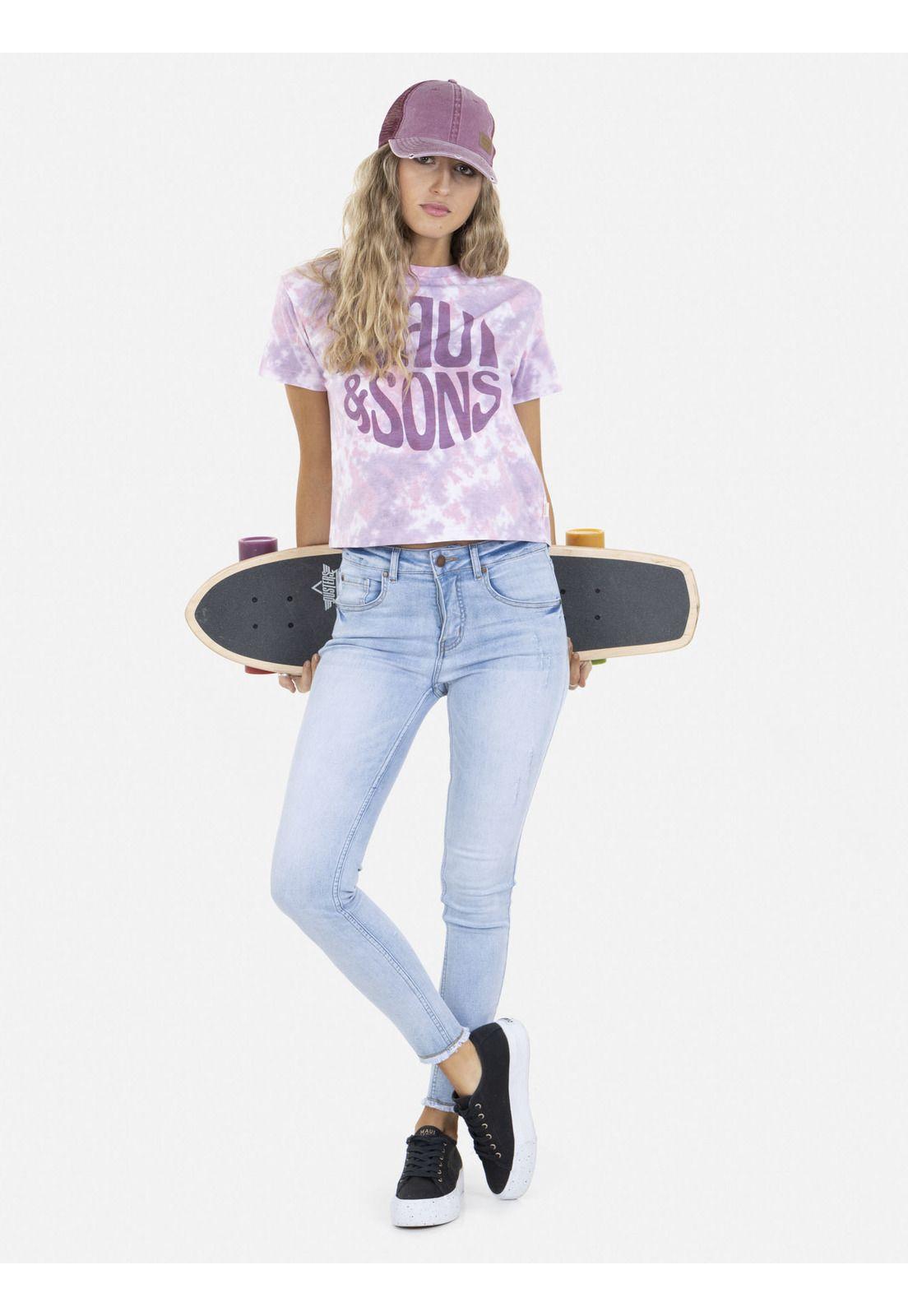 Polera ROUND ON Mujer Multicolor Maui and Sons-3