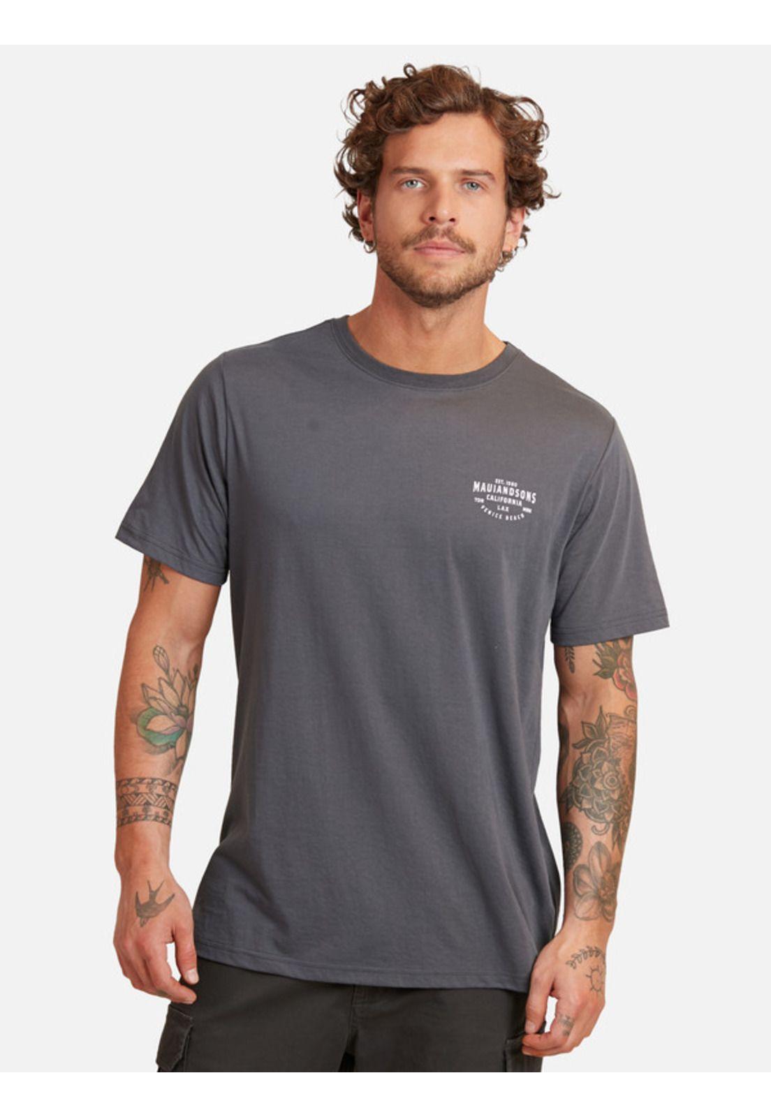 Polera California Lax Ss Tee Hombre Gris Maui And Sons-0