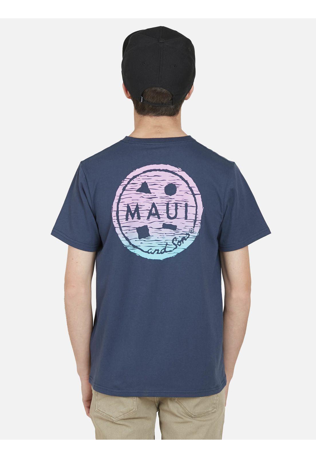 Polera DESTROYED COOKIE Juvenil Azul Maui and Sons-1