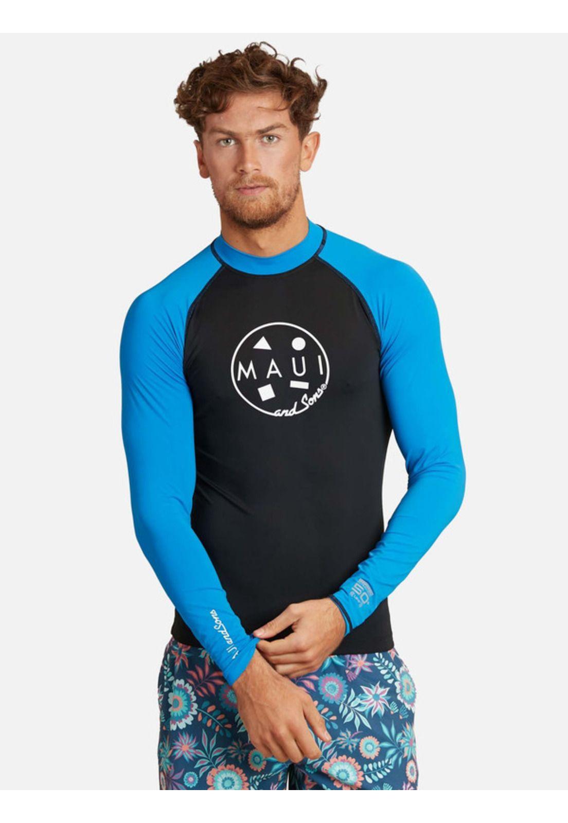 Polera UVP LuminaShade Garb Azul Hombre Maui and sons-0