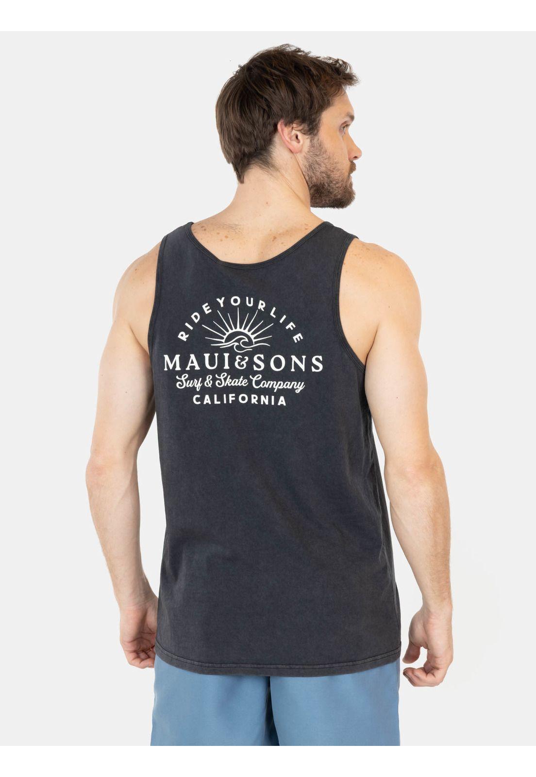 Polera UVP Coral Flow Negro Hombre Maui And Sons-1