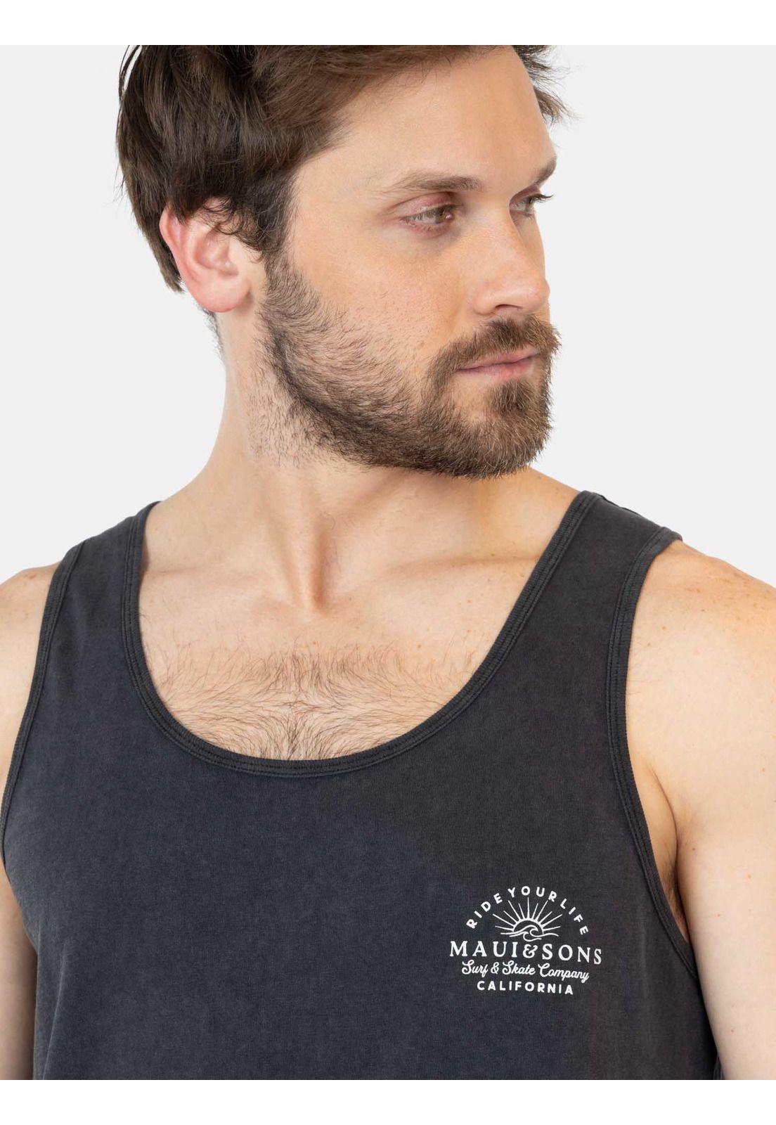 Polera UVP Coral Flow Negro Hombre Maui And Sons-2