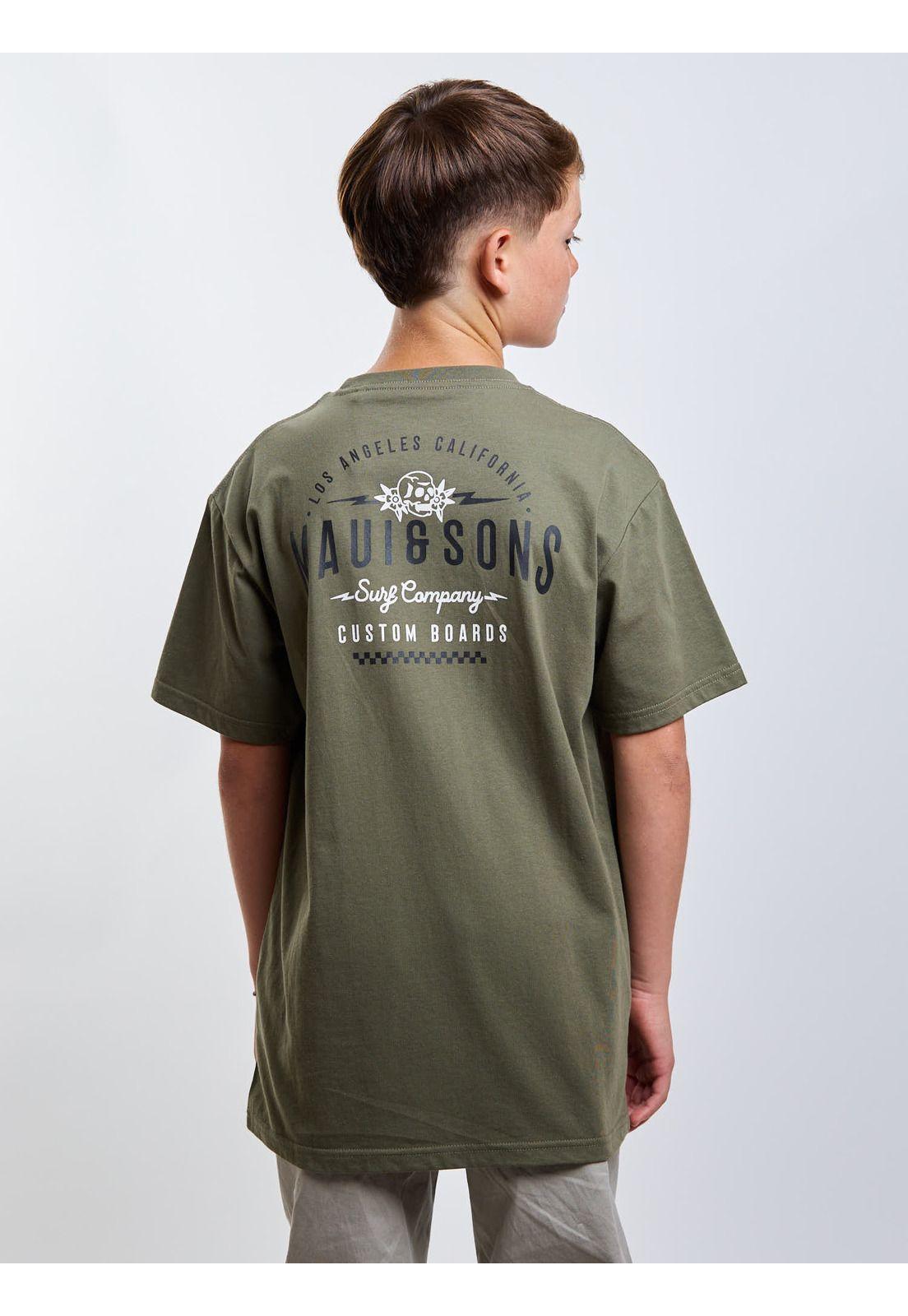 Polera MC Los Angeles Verde Infantil Maui And Sons-1