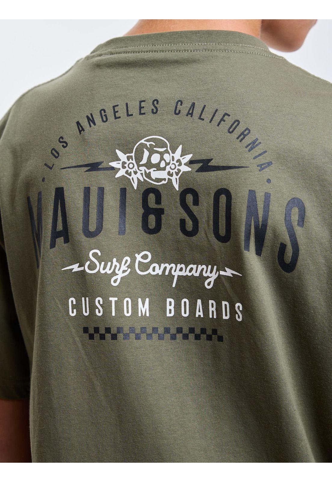Polera MC Los Angeles Verde Infantil Maui And Sons-3