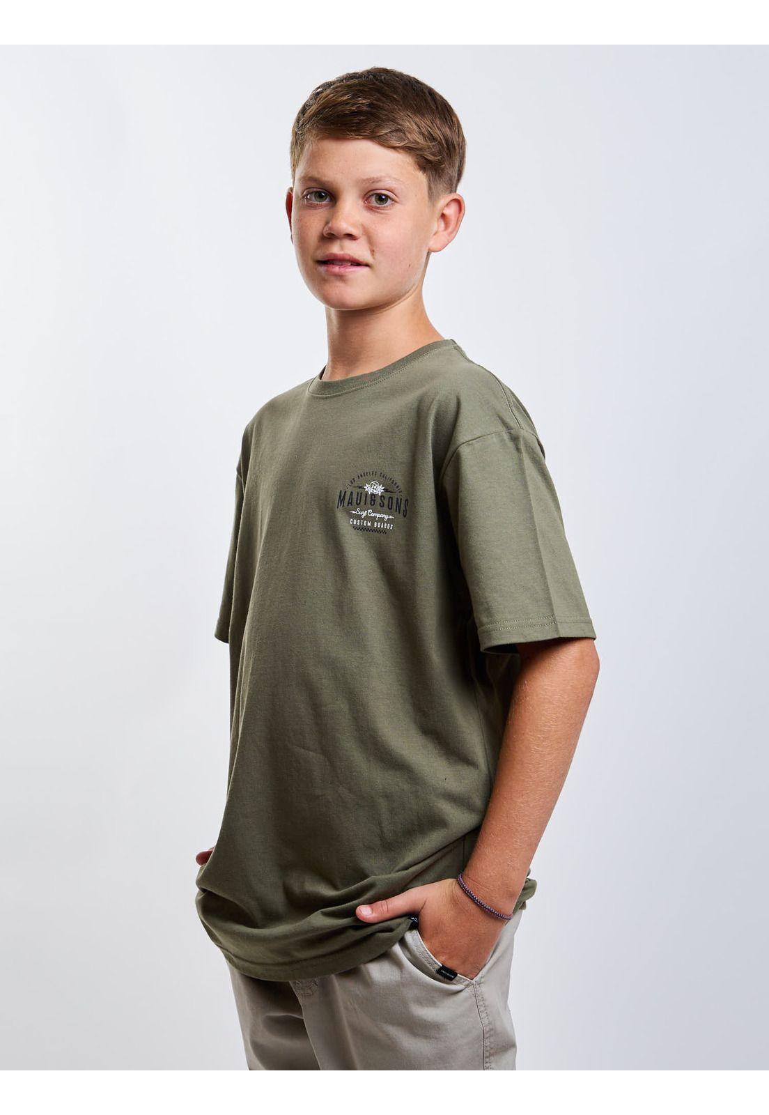 Polera MC Los Angeles Verde Infantil Maui And Sons-4