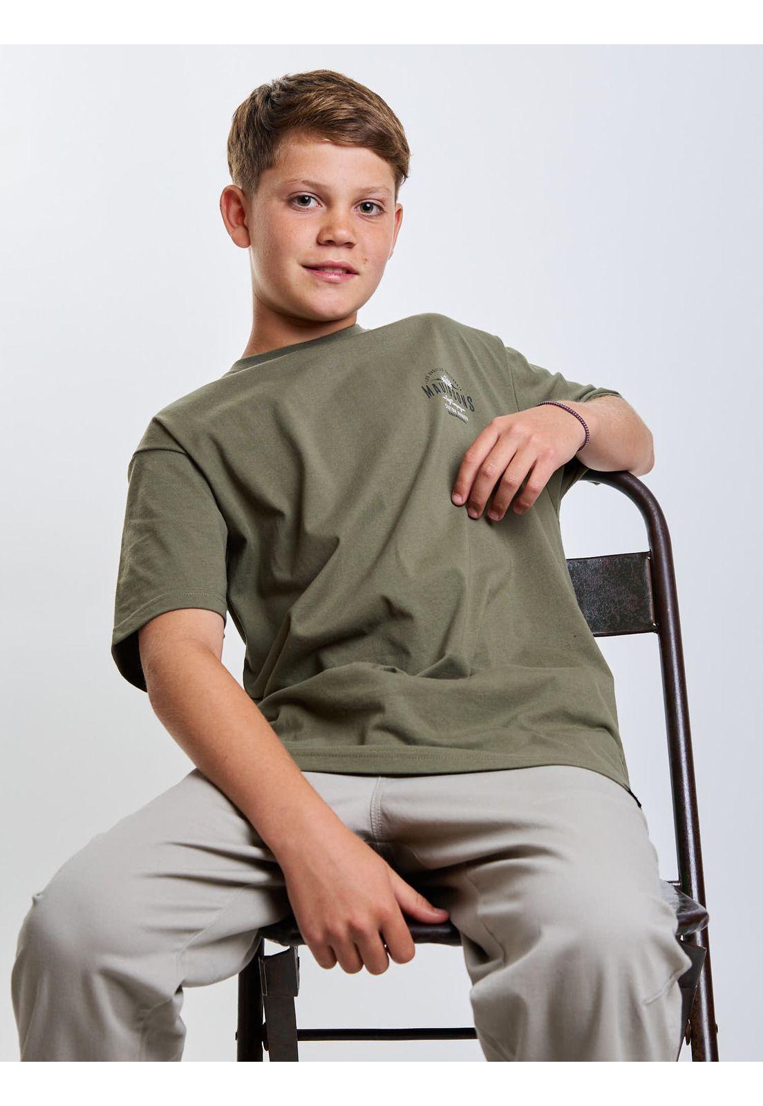 Polera MC Los Angeles Verde Infantil Maui And Sons-5