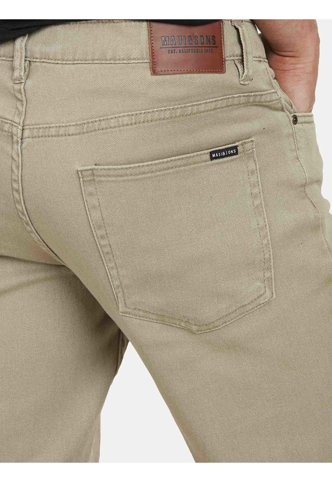 Pantalon 5N160 Hombre Khaki Maui and Sons-2