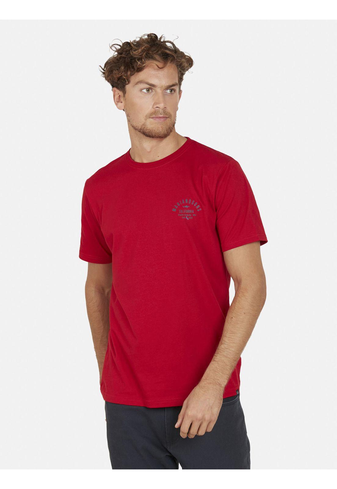 Polera SURFER&SKATE STATE Hombre Rojo Maui and Sons-0