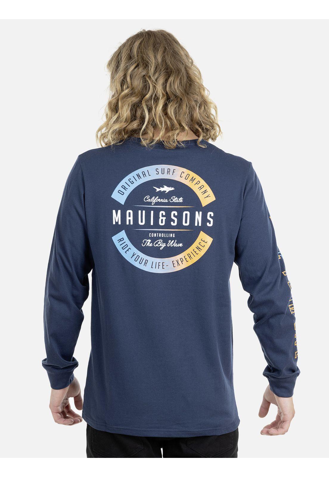 Polera M/L Hombre Azul Maui and Sons 5P102-MI19-1
