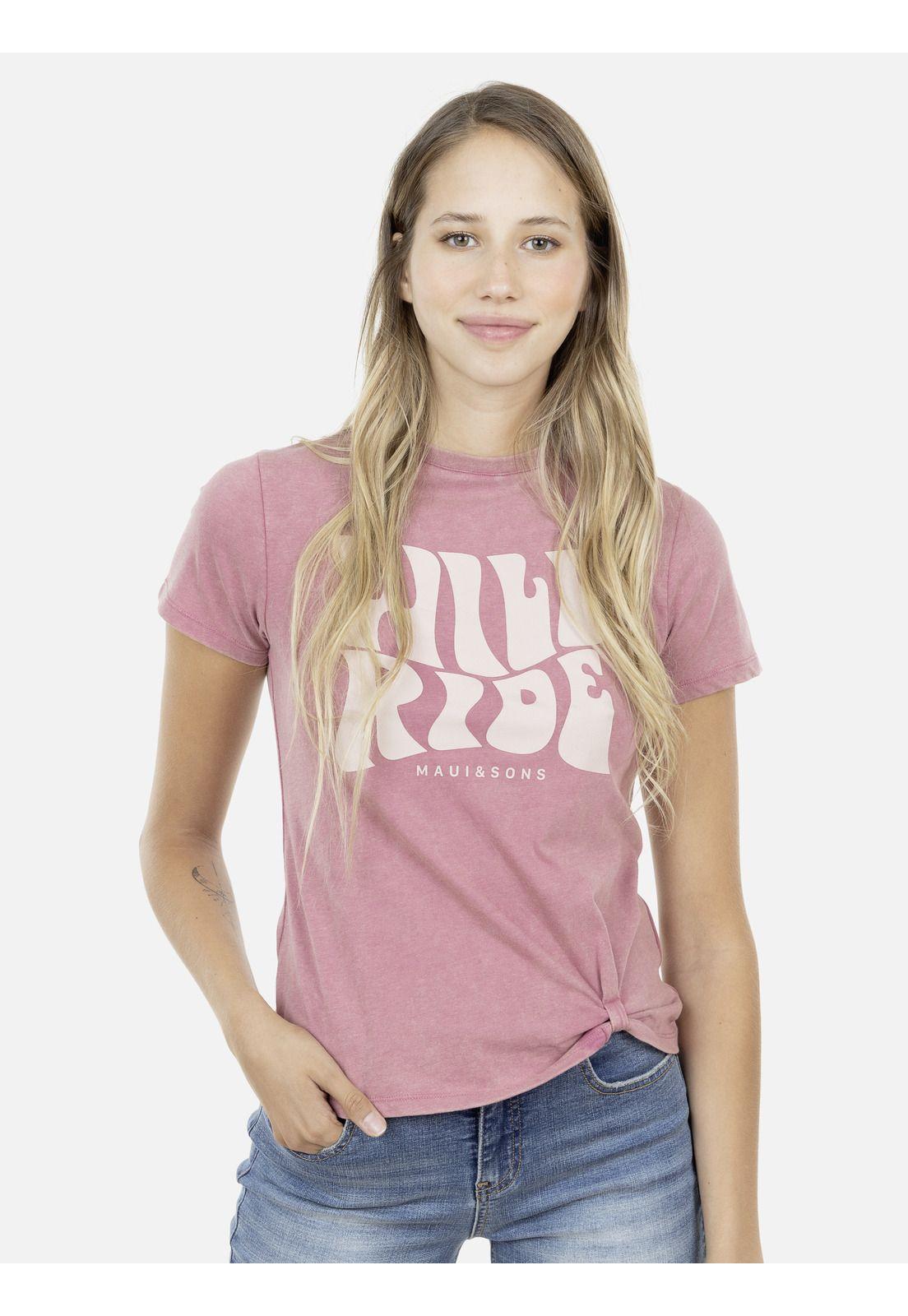 Polera M/C Mujer Maui 5P199-WI21 Rosado-0