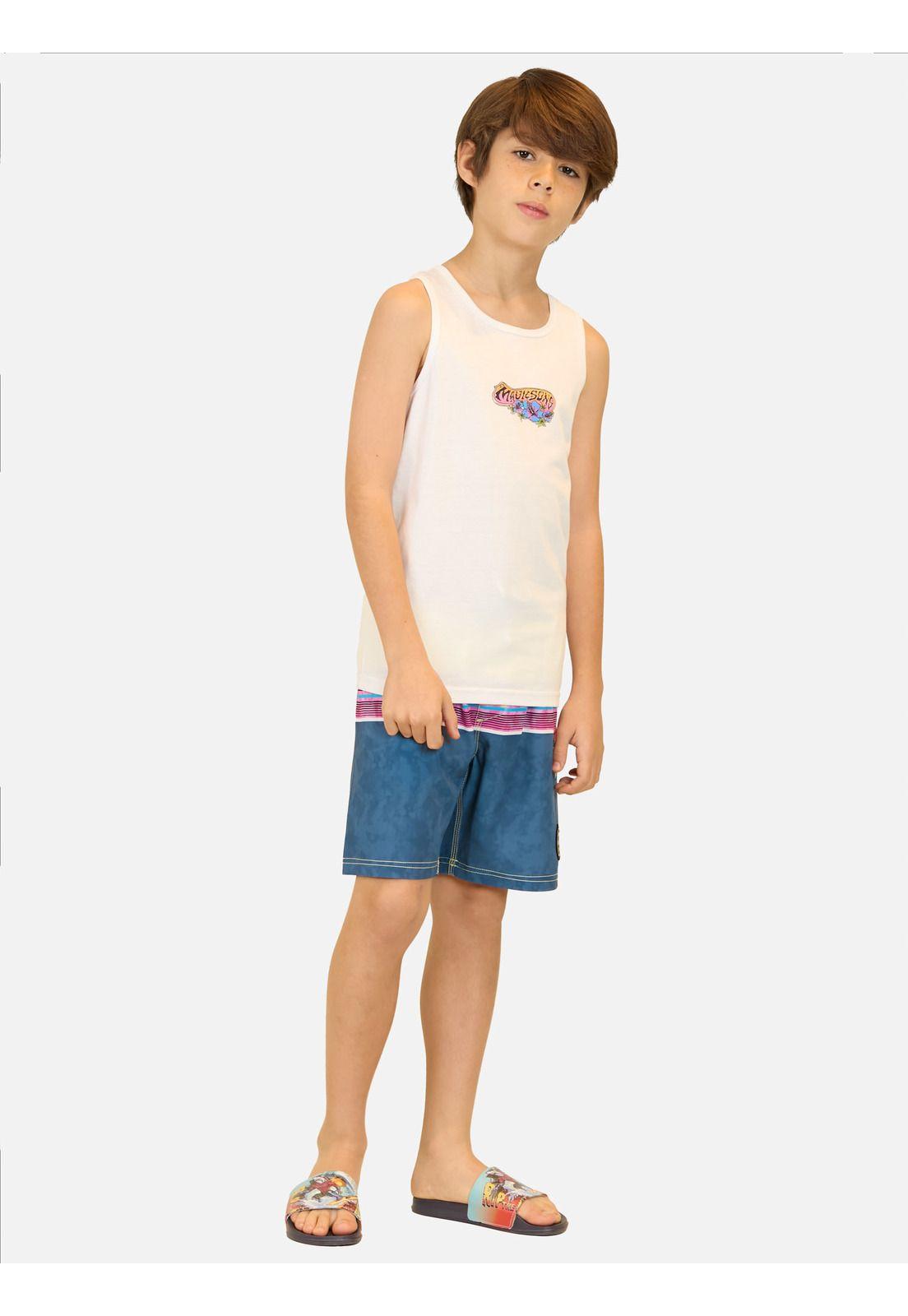 Polera S/M Felix Blanco Niño Maui And Sons-3