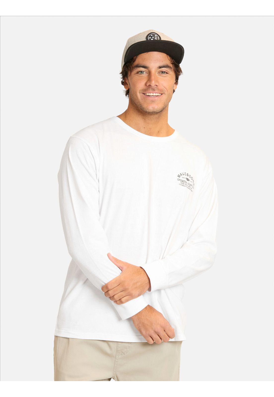 Polera ML Pirel Blanco Hombre Maui And Sons-0
