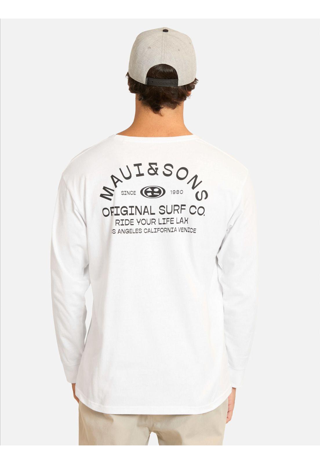 Polera ML Pirel Blanco Hombre Maui And Sons-1