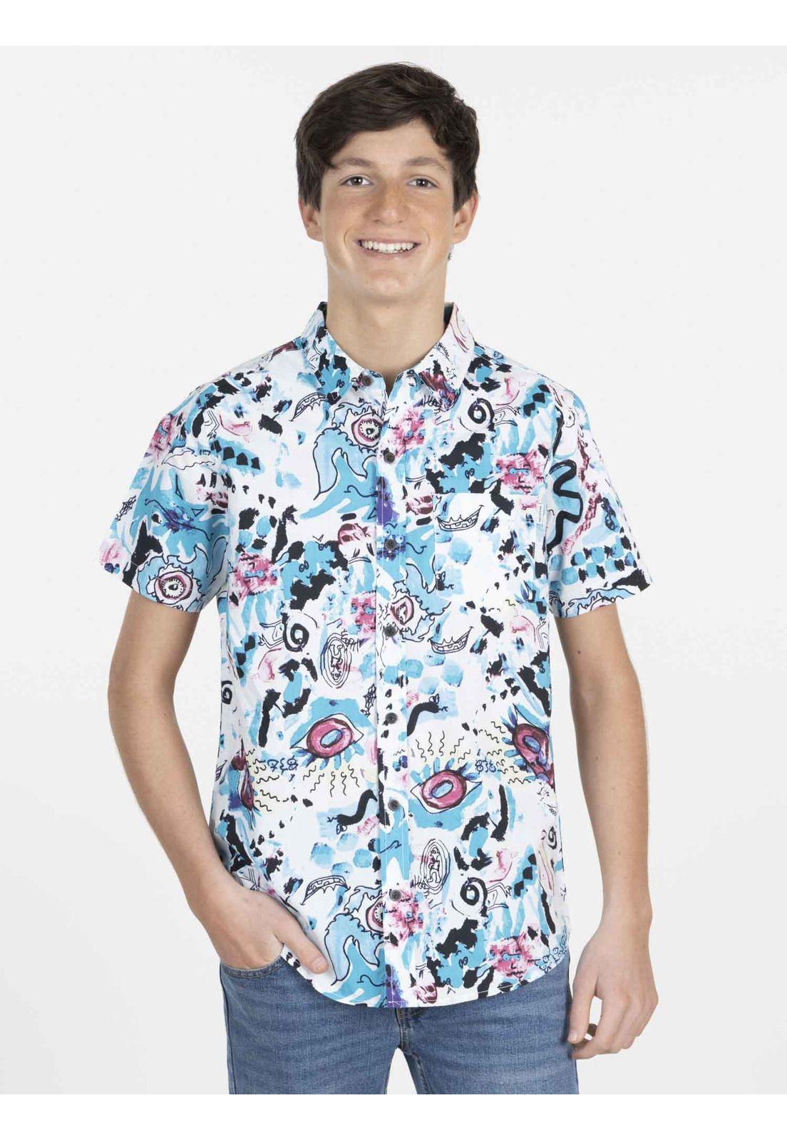 Camisa COLLAGE ART Juvenil Multicolor Maui and Sons-3