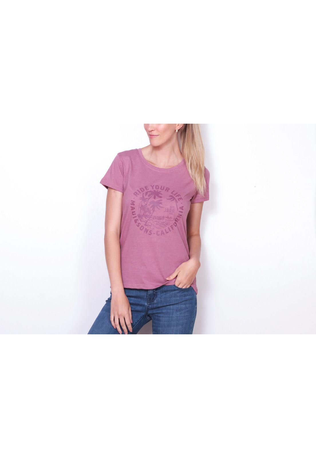 Polera M/C Mujer Rosado Maui and Sons 5P244-WI19-0