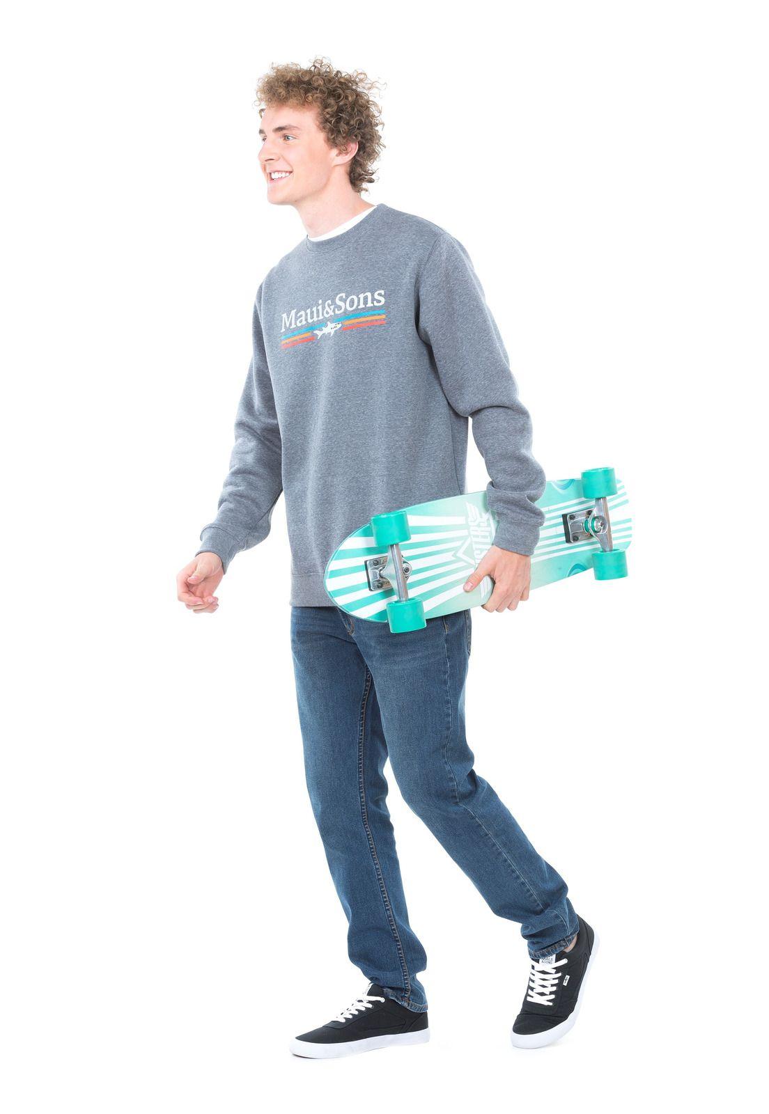 Poleron Cuello Redondo Hombre 5O966-MI20 Gris Maui and Sons-3