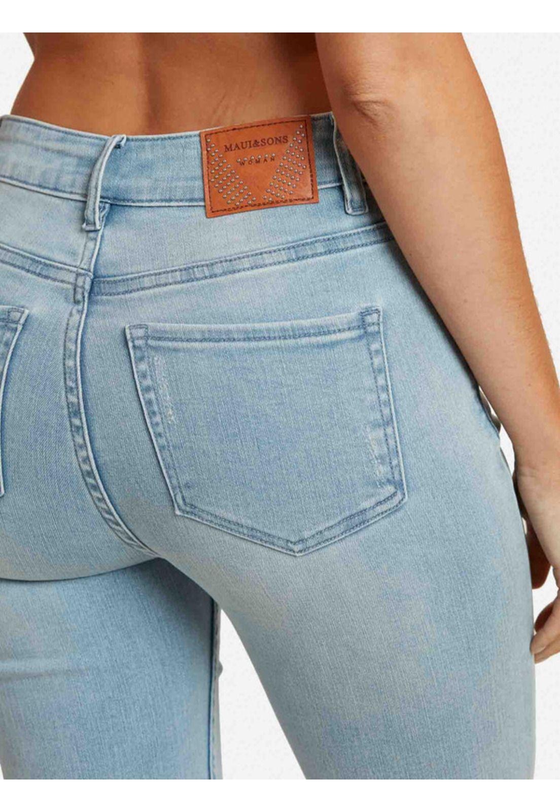 Pantalon Ice Blue Mujer Celeste Maui And Sons-2