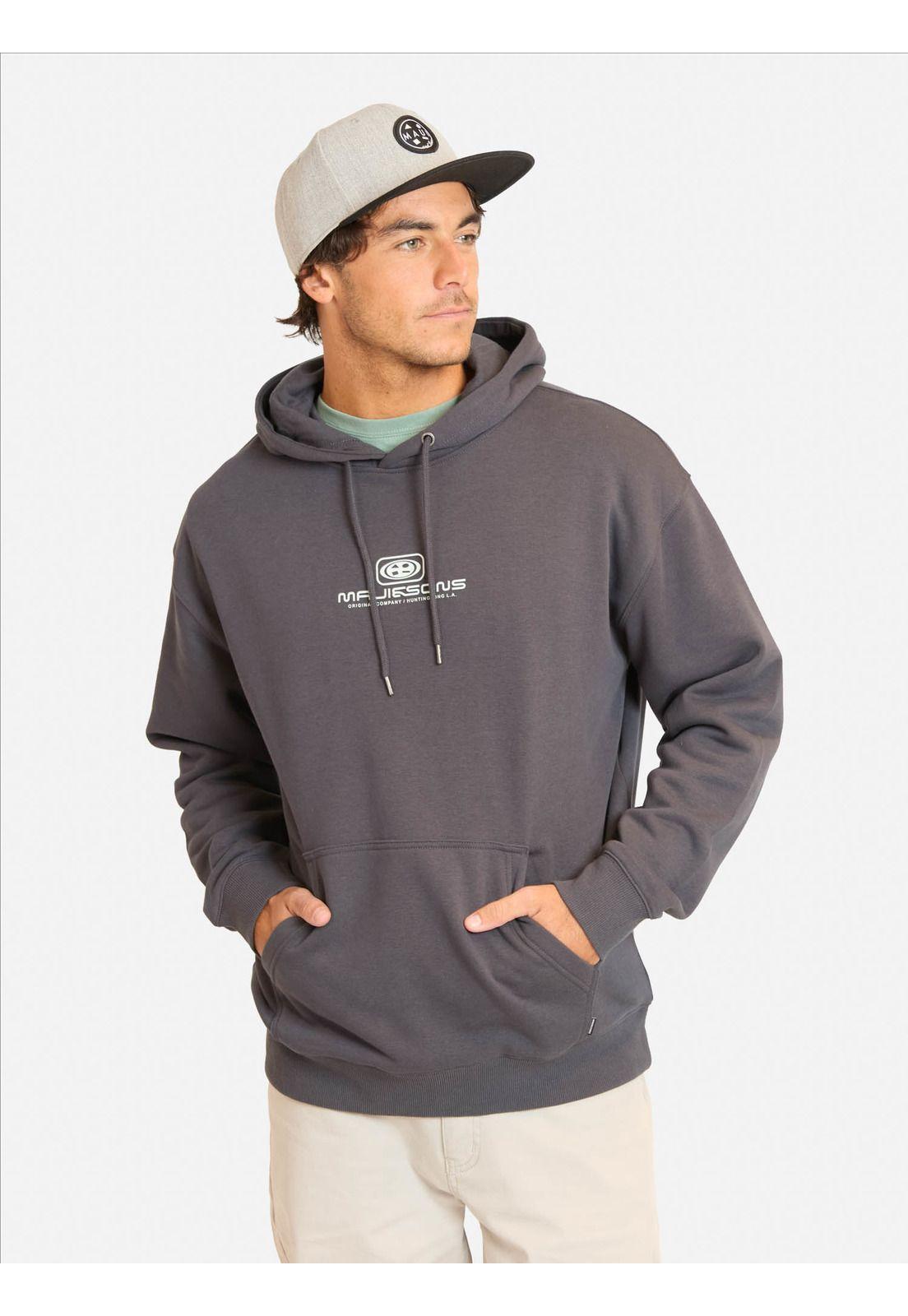 Poleron Canguro Driftana Gris Hombre Maui And Sons-0