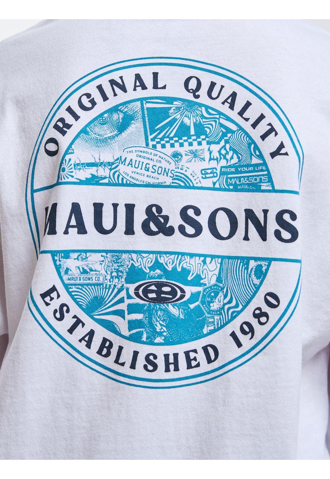 Polera ML Breaker Blanco Infantil Maui And Sons-3