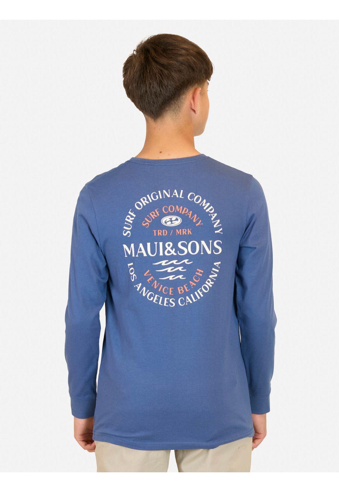Polera ML Flamingo Celeste Infantil Maui And Sons-1