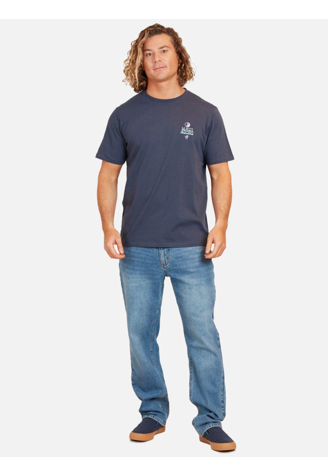 Polera Hands Of Nature Tees Organic Hombre Azul Maui And Sons-3