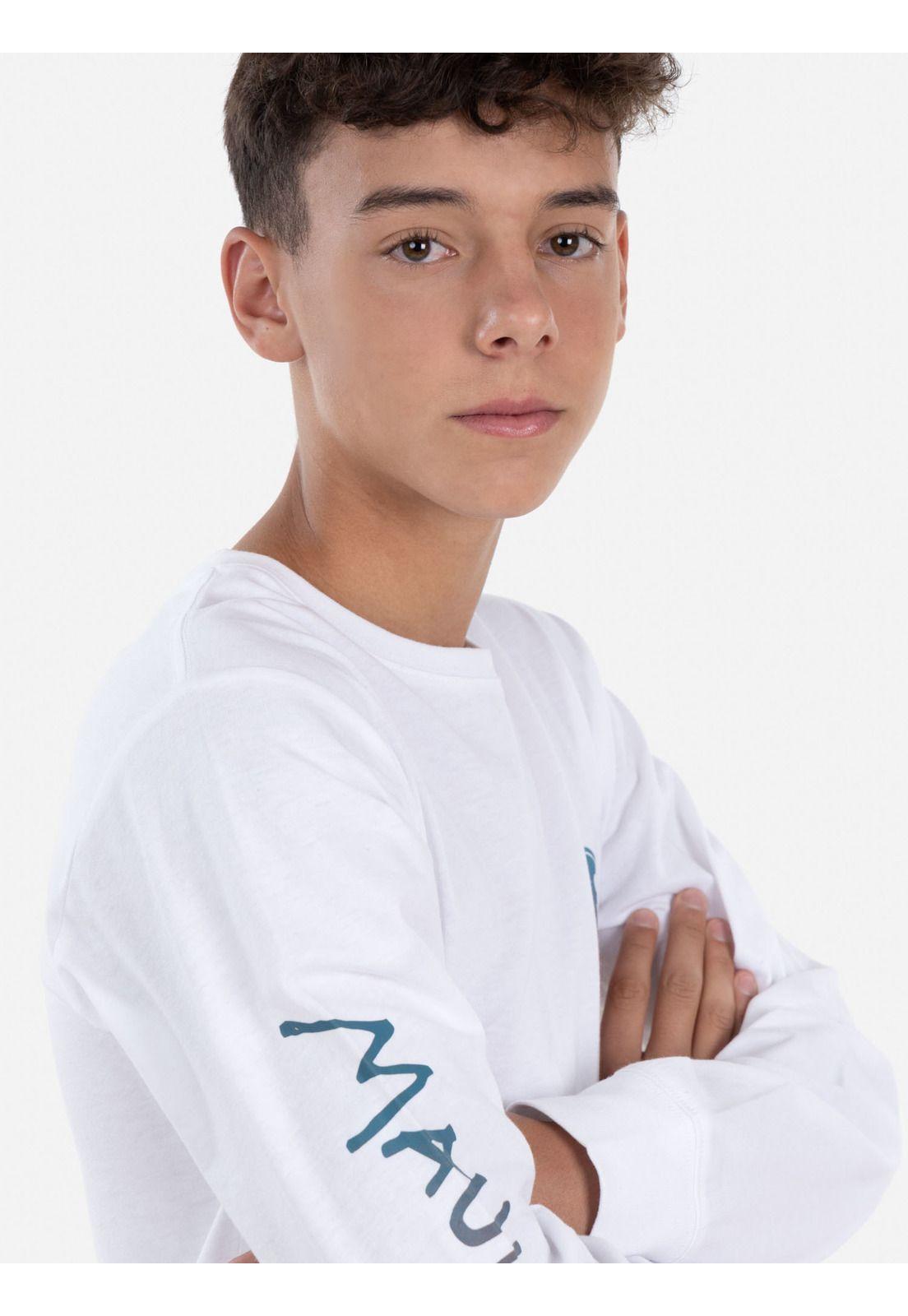 Polera GRADIENT LOGO Juvenil Blanco Maui & Sons-2