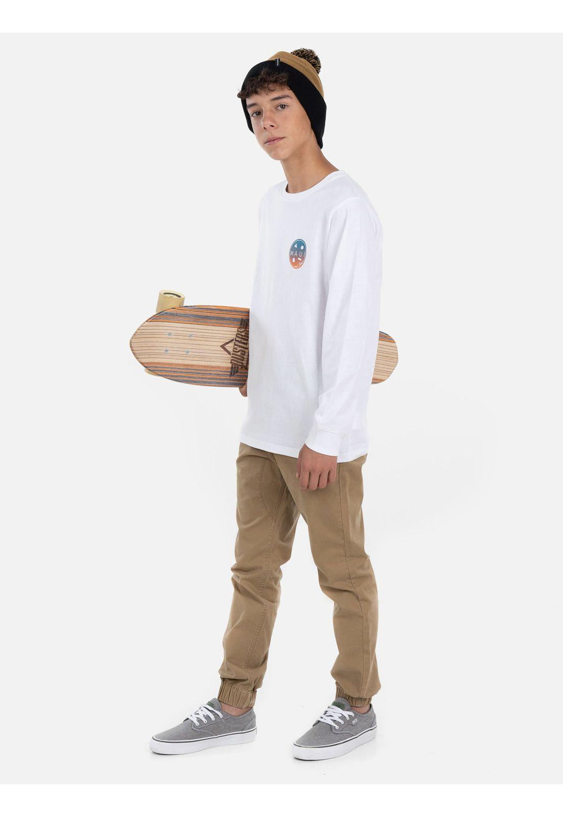 Polera GRADIENT LOGO Juvenil Blanco Maui & Sons-3