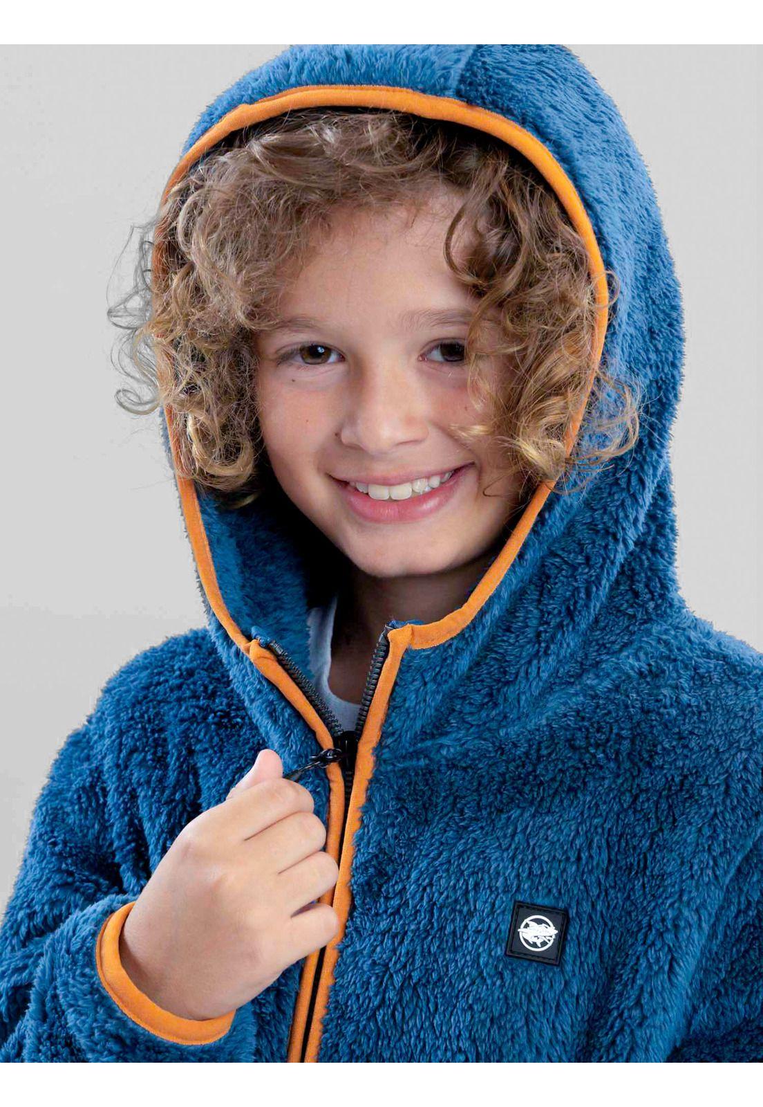 Poleron Chiporro Ridgeline Celeste Infantil Maui And Sons-3