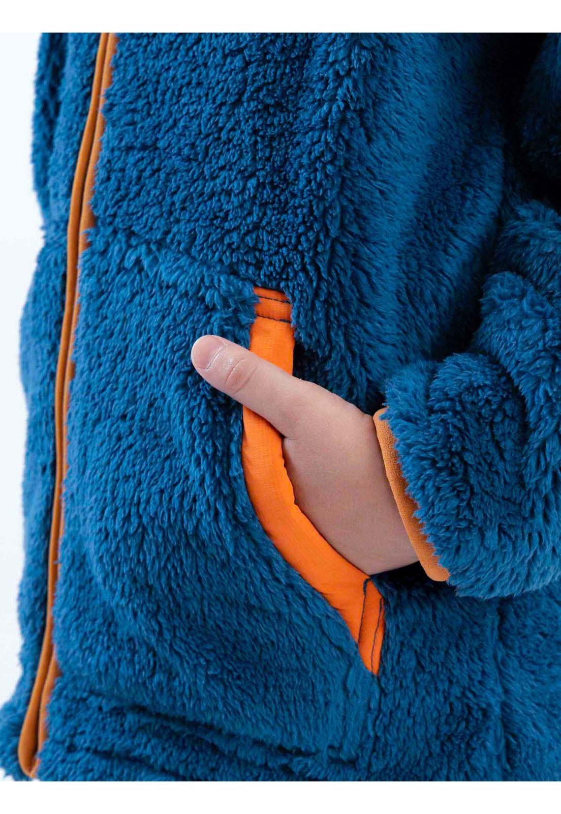 Poleron Chiporro Ridgeline Celeste Infantil Maui And Sons-4