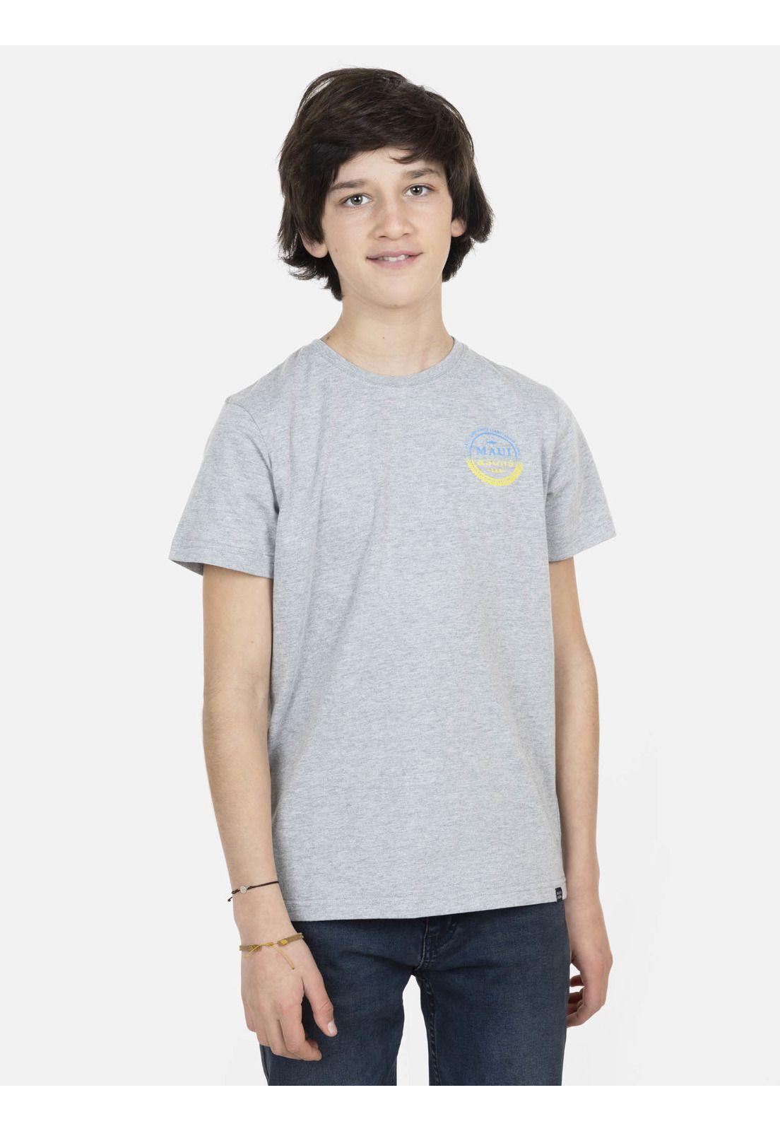 Polera M/C Juvenil Gris 5P1030-MV22 Maui And Sons-0