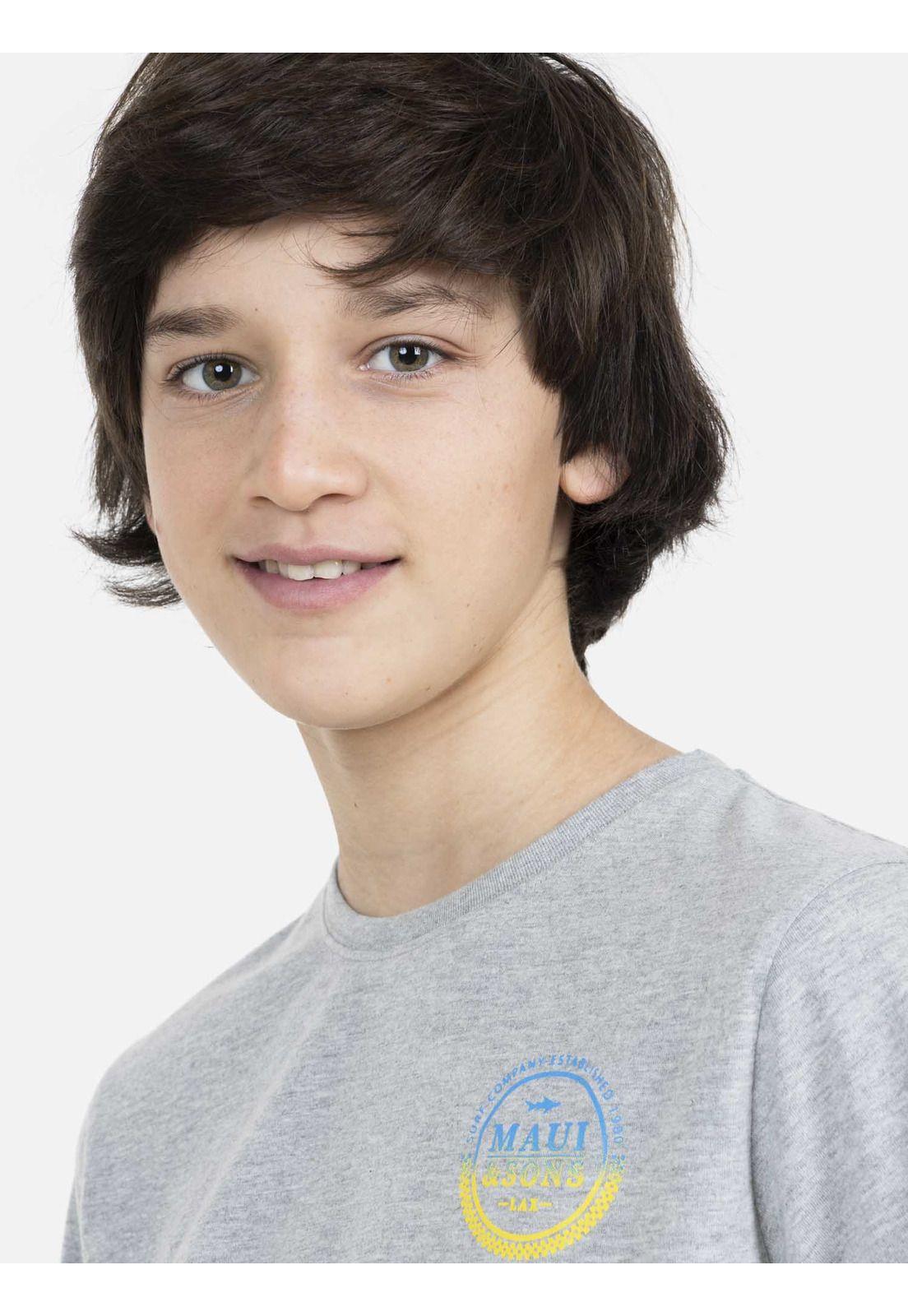 Polera M/C Juvenil Gris 5P1030-MV22 Maui And Sons-2