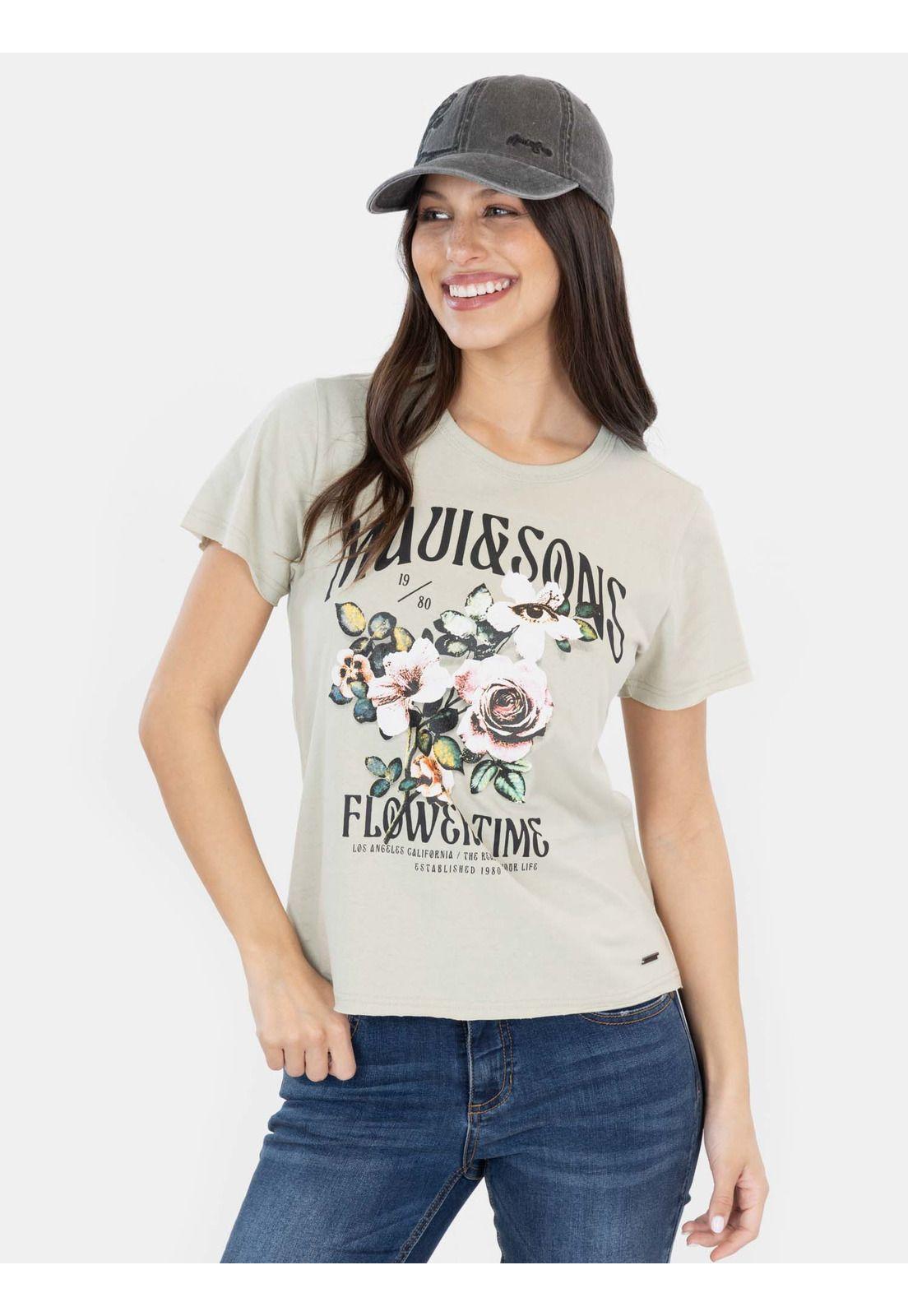 Polera MC Lawndale Verde Mujer Maui And Sons-0