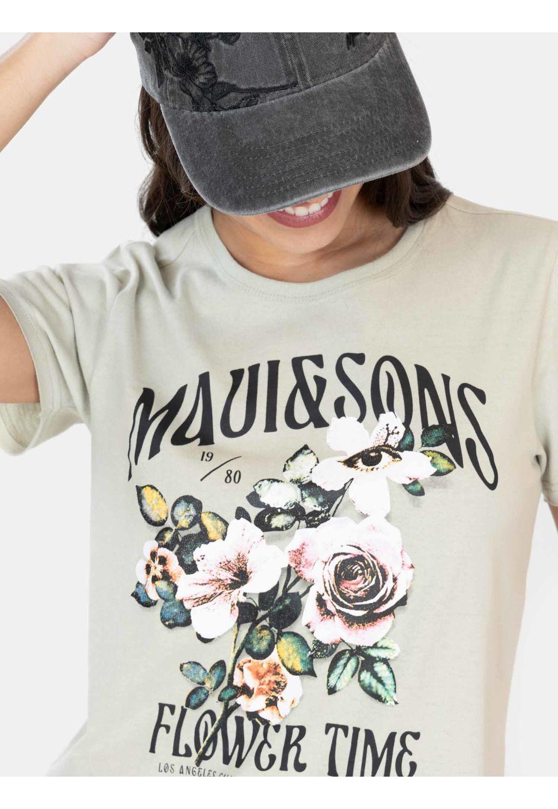Polera MC Lawndale Verde Mujer Maui And Sons-3
