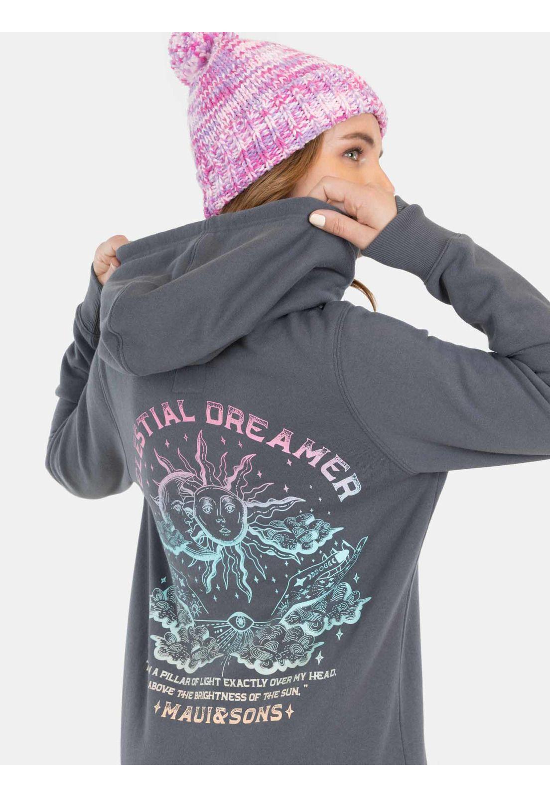 Poleron Dreamer Gris Mujer Maui And Sons-2