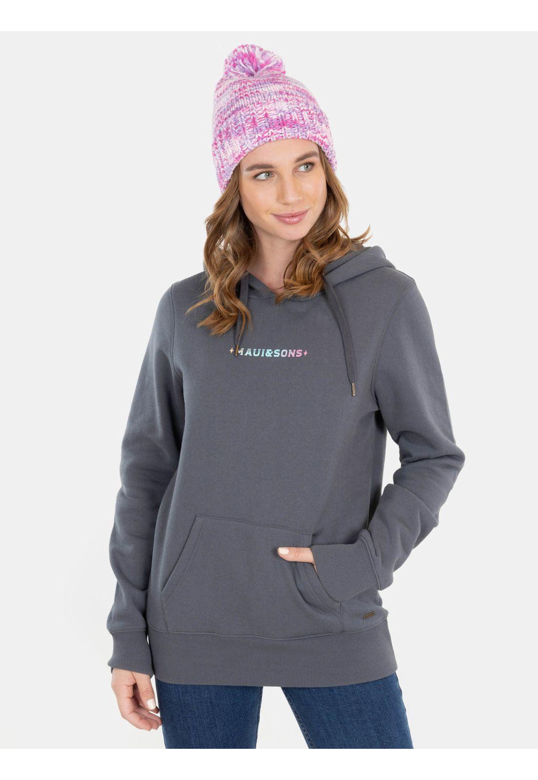 Poleron Dreamer Gris Mujer Maui And Sons-0